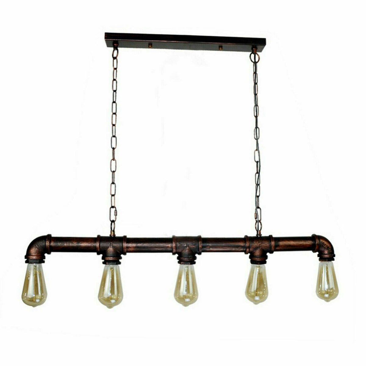 Iron Pipe Ceiling Light 43 in Tall Steampunk Hanging Fixture E27 Socket Retro Industrial Style Dining Room Kitchen Bar Restaurant Cafe Loft