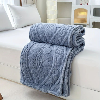 Geometric Jacquard Throw Blanket Microfiber Fleece Lightweight Soft Decorative Couch Bed Accent for Living Room Bedroom Guest Room