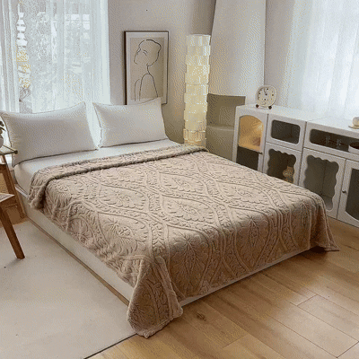Perrin Fleece Blanket - Microfiber Softness, French-Inspired Design