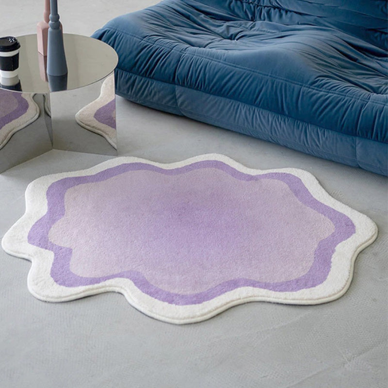 Soft Cloud-Shaped Area Rug in Pastel Colors for Bedroom, Kids Room & Nursery Decor | Non-Slip Plush Floor Mat