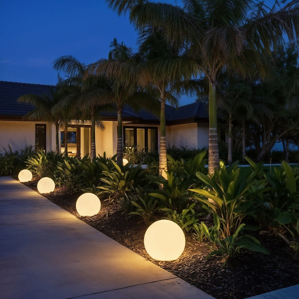 Portable LED Orb Lamp with Remote Control 4-Color Modes 10-20 in Rechargeable Cordless Sphere Light for Living Room Bedroom Bedside Nightsta