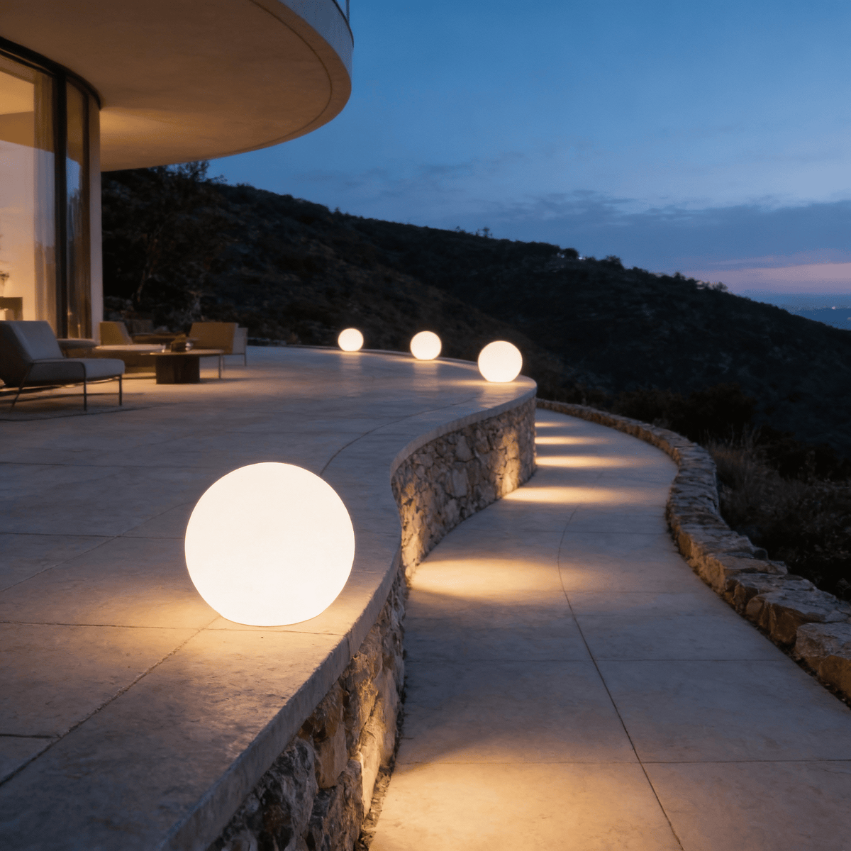 Portable LED Orb Lamp with Remote Control 4-Color Modes 10-20 in Rechargeable Cordless Sphere Light for Living Room Bedroom Bedside Nightsta