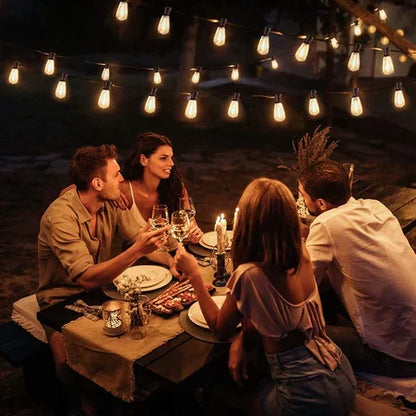 Weather-Resistant Patio Globe Lights with 15 Unbreakable Bulbs – 33 ft Plug-In Bistro Lighting for Deck, Yard, and Garden – Dimmable Weather