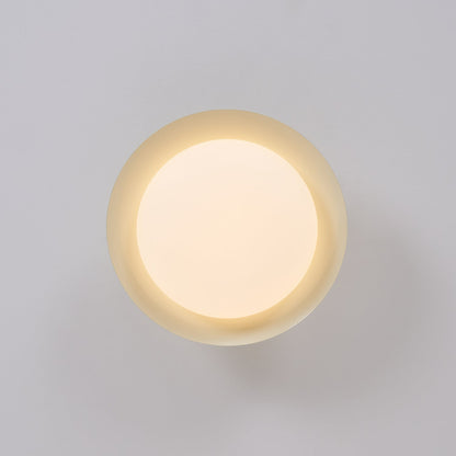 Flush-Mount LED Dome Light 10-Inch Metal Fixture Green Brown for Kitchen Bathroom Covered Patio Hallway Entryway Low-Profile Warm Glow 3000K