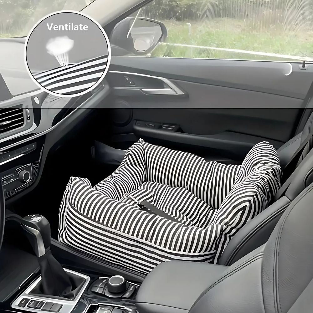 Small Dog Car Seat for Travel, Pet Car Seat with Non Slip Base, Adjustable Car Seat for Dogs and Cats with Straps
