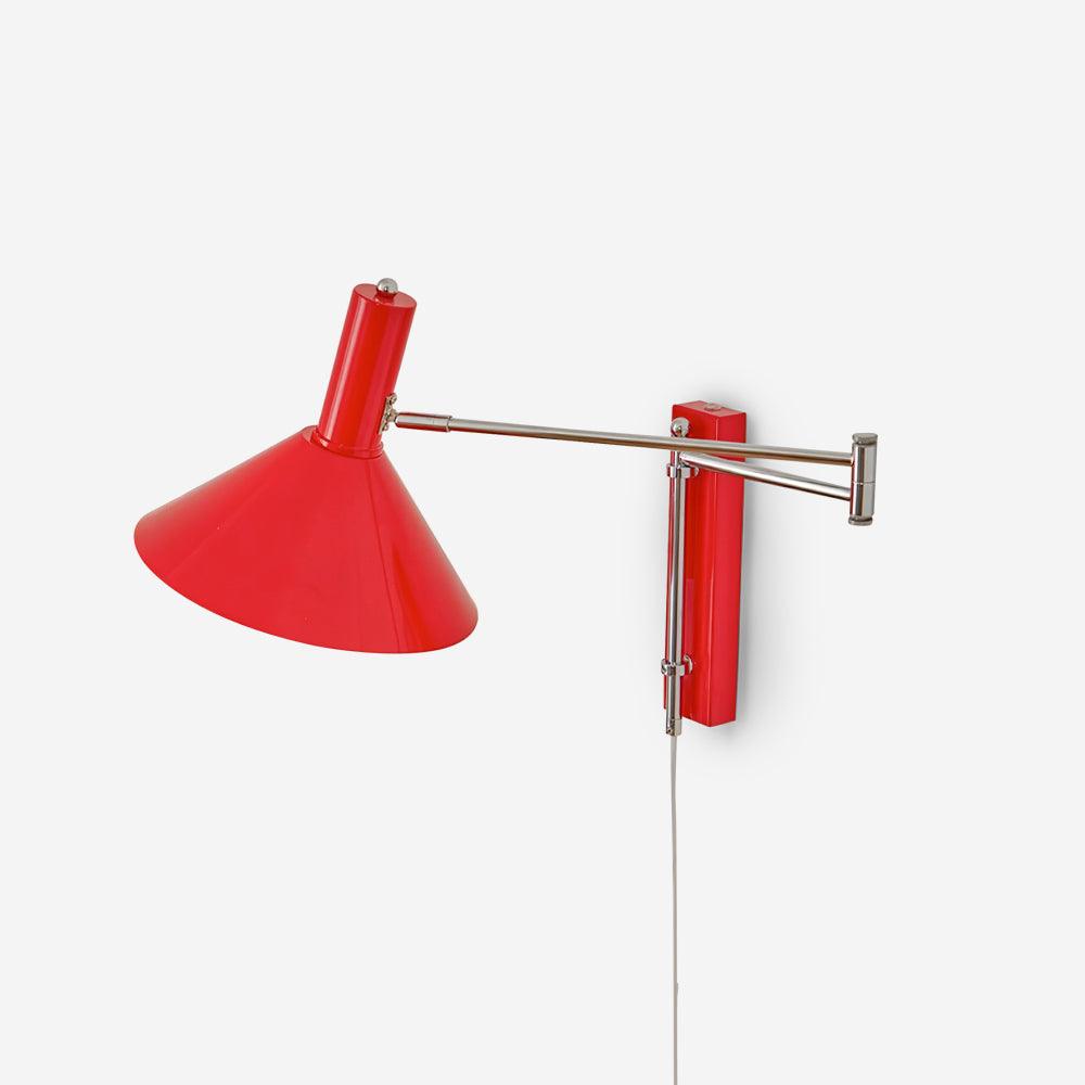 Rotating Sconce with Pivoting Head for Bedroom, Bathroom & Hallway – Metal Fixture in White, Black, Red – 10-Inch Adjustable Design