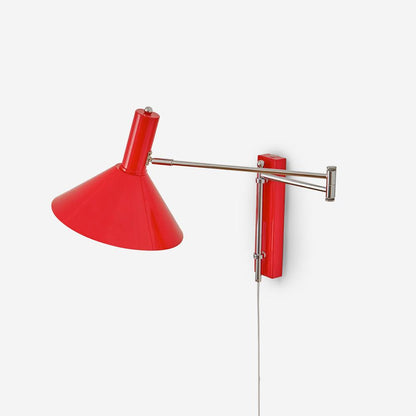 Rotating Sconce with Pivoting Head for Bedroom, Bathroom & Hallway – Metal Fixture in White, Black, Red – 10-Inch Adjustable Design