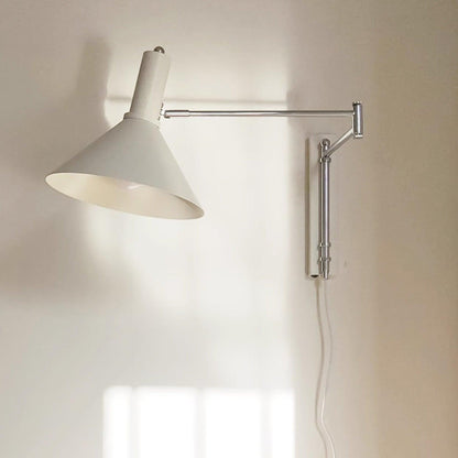 Rotating Sconce with Pivoting Head for Bedroom, Bathroom & Hallway – Metal Fixture in White, Black, Red – 10-Inch Adjustable Design