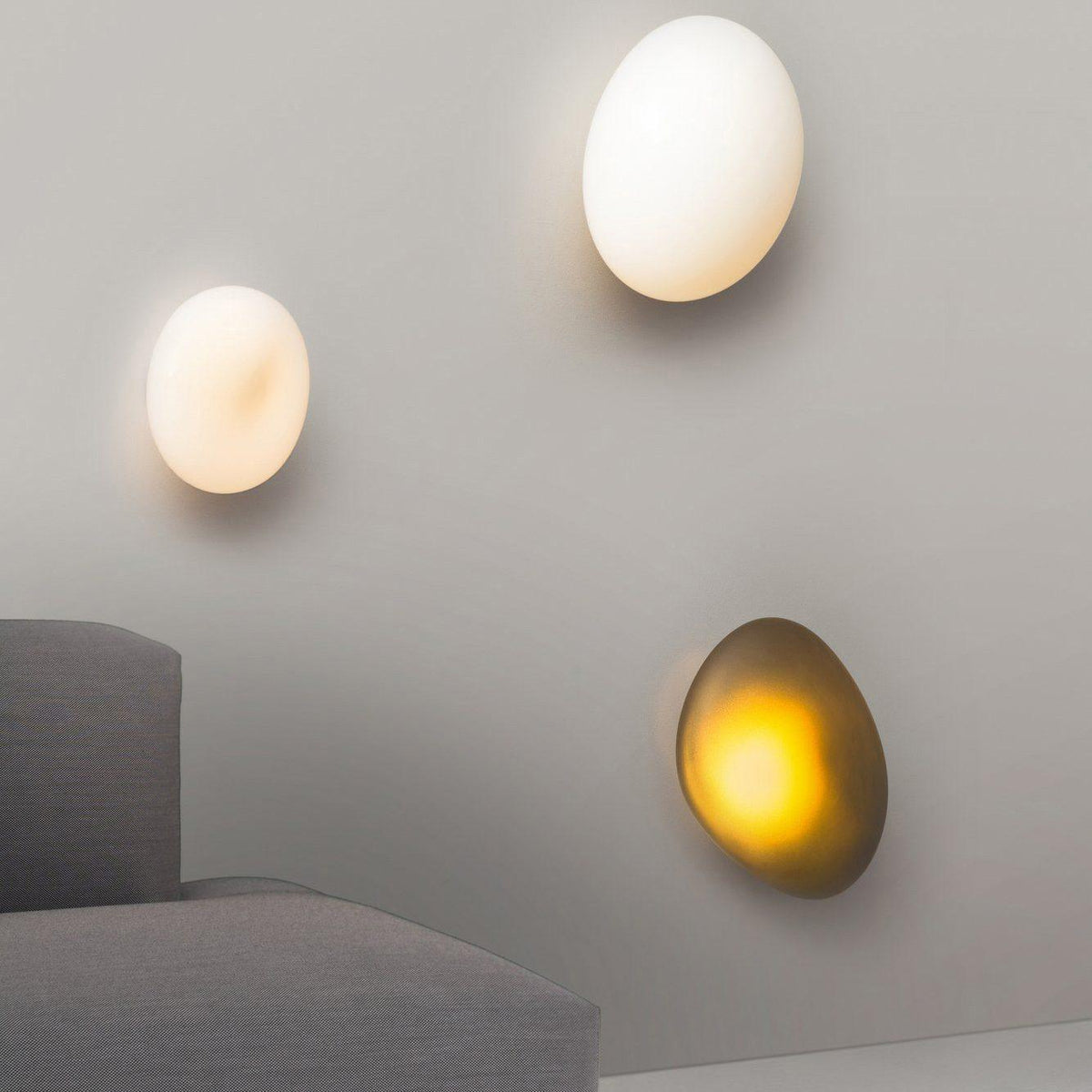 Organic Glass LED Sconce Light Fixture Wall or Ceiling Mount Modern Home Lighting Warm Neutral Cool White for Bedroom Living Room Hallway De