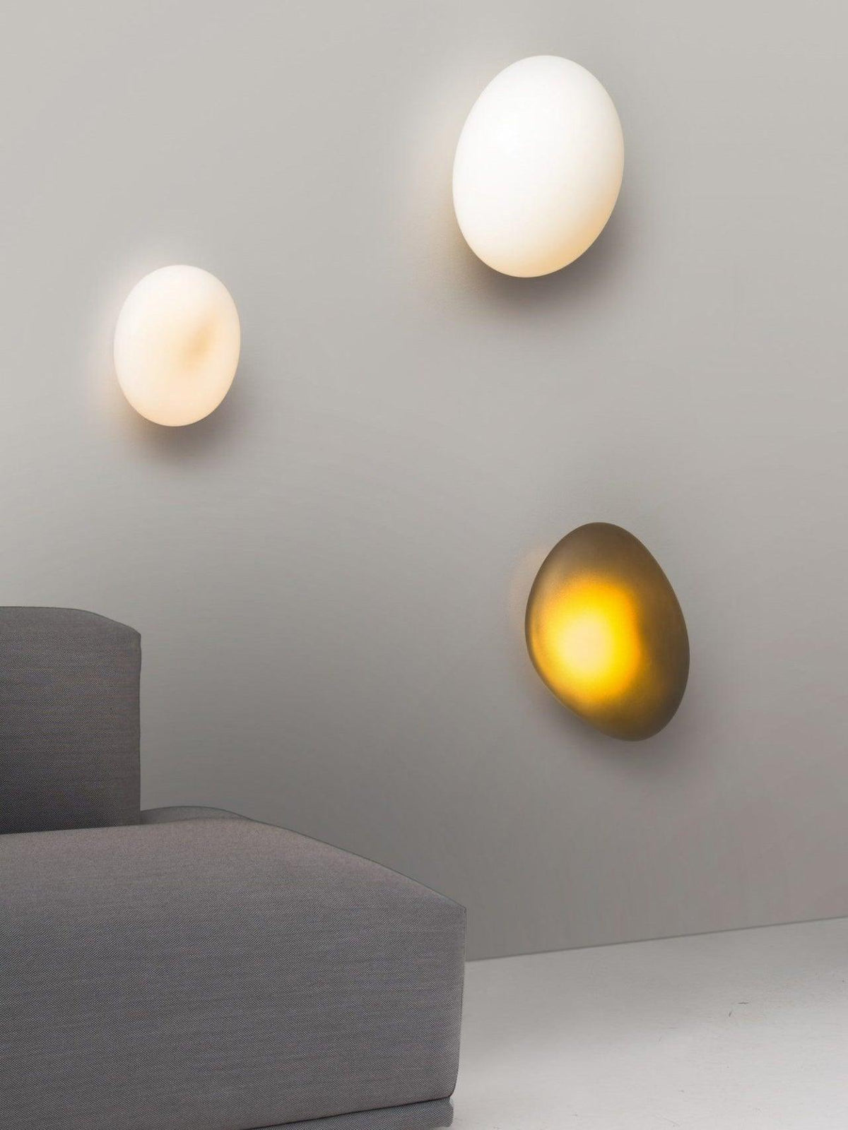 Organic Glass LED Sconce Light Fixture Wall or Ceiling Mount Modern Home Lighting Warm Neutral Cool White for Bedroom Living Room Hallway De