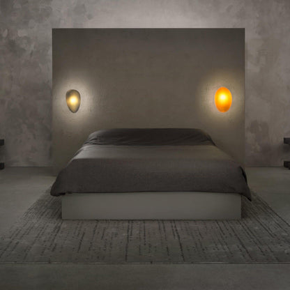 Organic Glass LED Sconce Light Fixture Wall or Ceiling Mount Modern Home Lighting Warm Neutral Cool White for Bedroom Living Room Hallway De