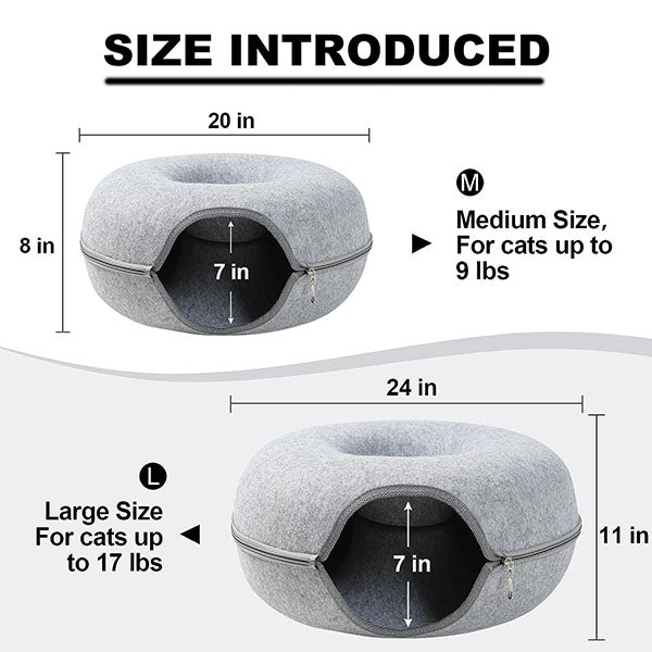 Enclosed Cat Bed Cave with Peek-a-Boo Hole – Soft Plush Igloo Den for Hideaway Sleep & Play