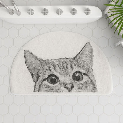Purrfect Kitty Bath Mat - Soft Polyester, Non-Slip Design
