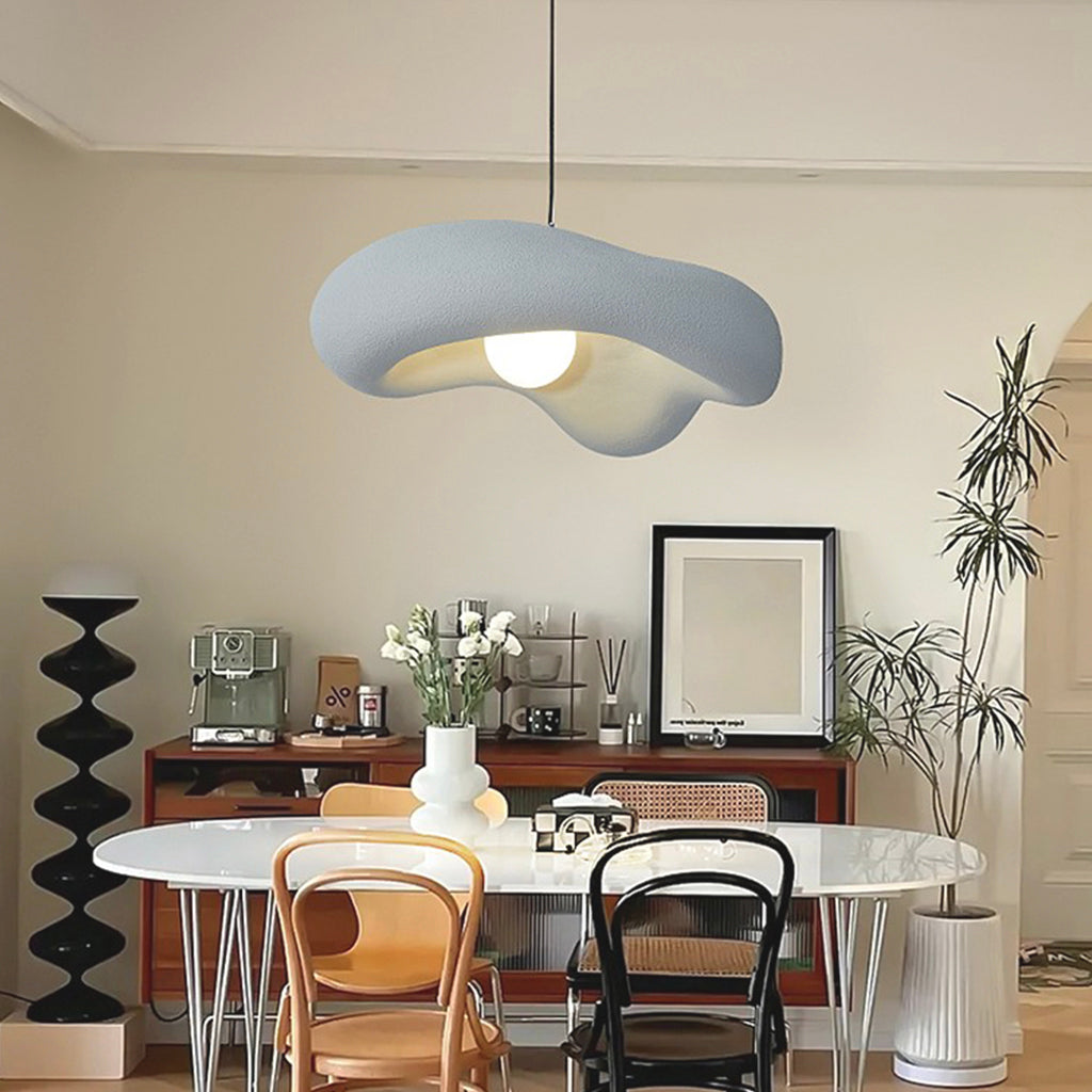 Sculptural Resin Ceiling Fixture 24×9 in Adjustable Color Temperature G9 LED Overhead Lighting for Dining Areas Bedrooms Living Spaces