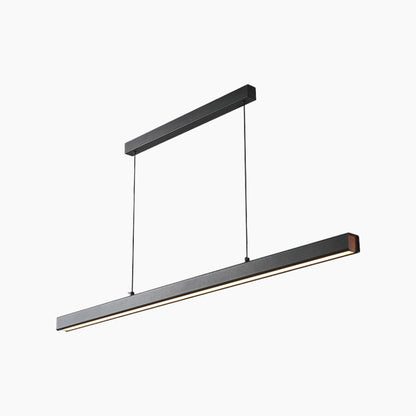 Dimmable LED Ceiling Fixture 31.5 in Sleek Aluminum Bar Contemporary Hanging Light for Kitchen Island Dining Table Office Workspace
