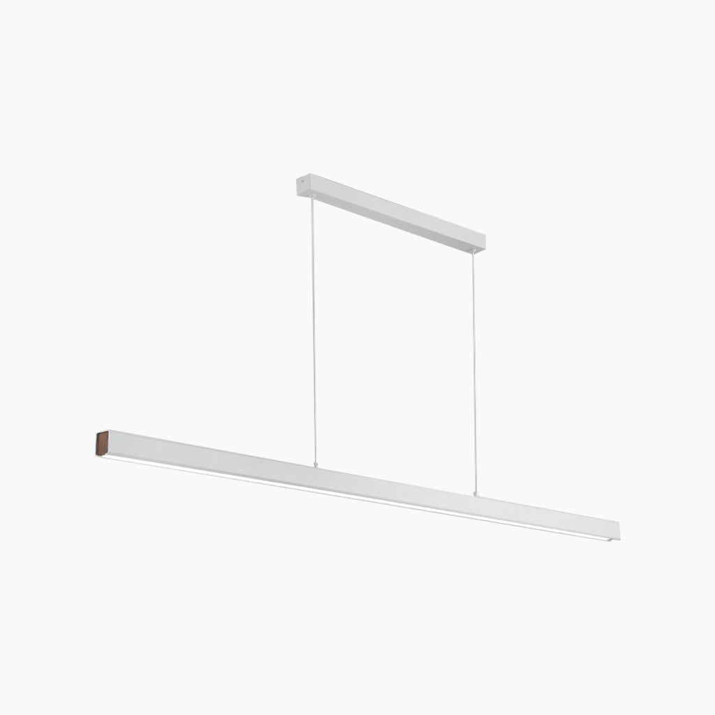 Dimmable LED Ceiling Fixture 31.5 in Sleek Aluminum Bar Contemporary Hanging Light for Kitchen Island Dining Table Office Workspace