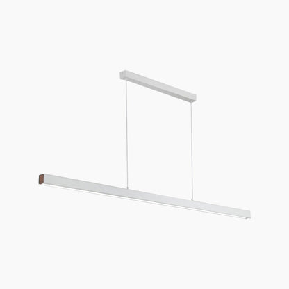 Dimmable LED Ceiling Fixture 31.5 in Sleek Aluminum Bar Contemporary Hanging Light for Kitchen Island Dining Table Office Workspace