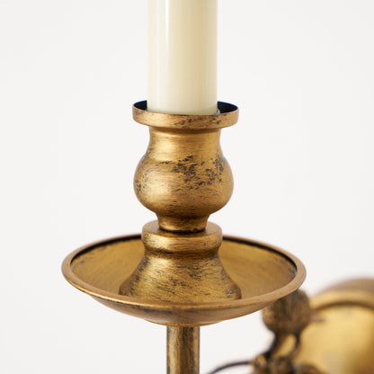 Metal Sconce with Sculptural Bird Detail for Bedroom & Hallway Accent Lighting 16 in Height Hardwired Indoor Fixture Gold Black Finishes