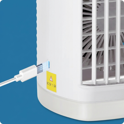 Personal Mini Air Cooler | Compact USB-Powered Cooling with Adjustable Fan Speeds | Ideal for Indoor Comfort