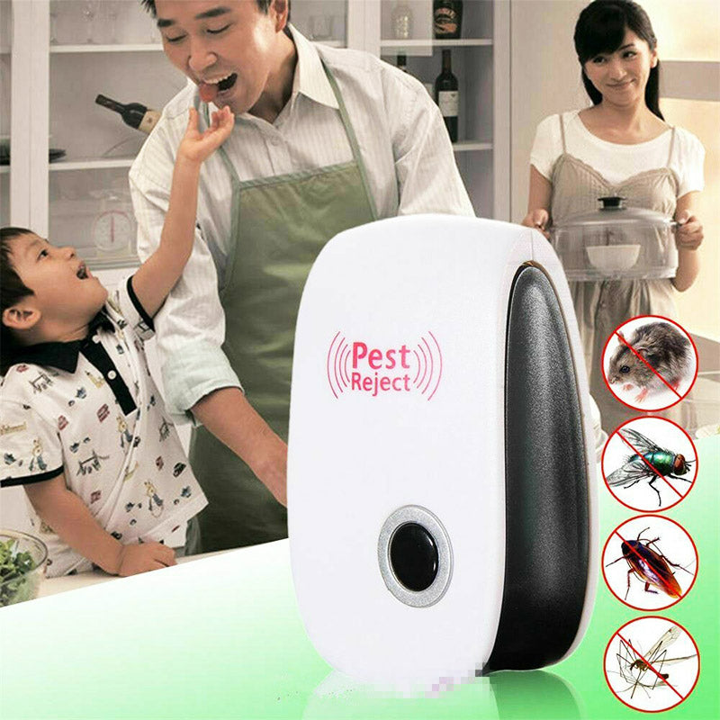 Ultrasonic Pest Repeller Plug-In Set Silent Indoor Bug Control for Mice Rats Insects Roaches Spiders Non-Toxic 2-Pack for Home