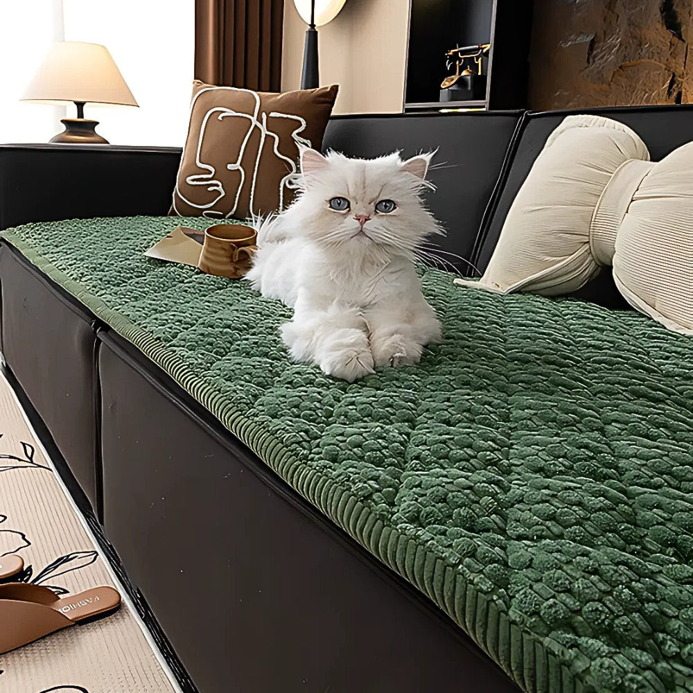 Quilted Furniture Protector for Couch with Non-Slip Backing | Machine Washable Pet-Friendly Slipcover for Sofa, Loveseat & Chair
