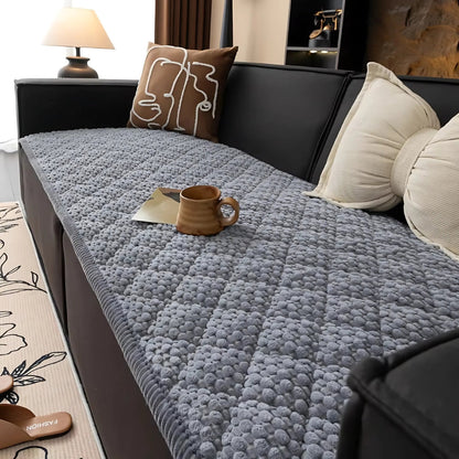 Quilted Furniture Protector for Couch with Non-Slip Backing | Machine Washable Pet-Friendly Slipcover for Sofa, Loveseat & Chair