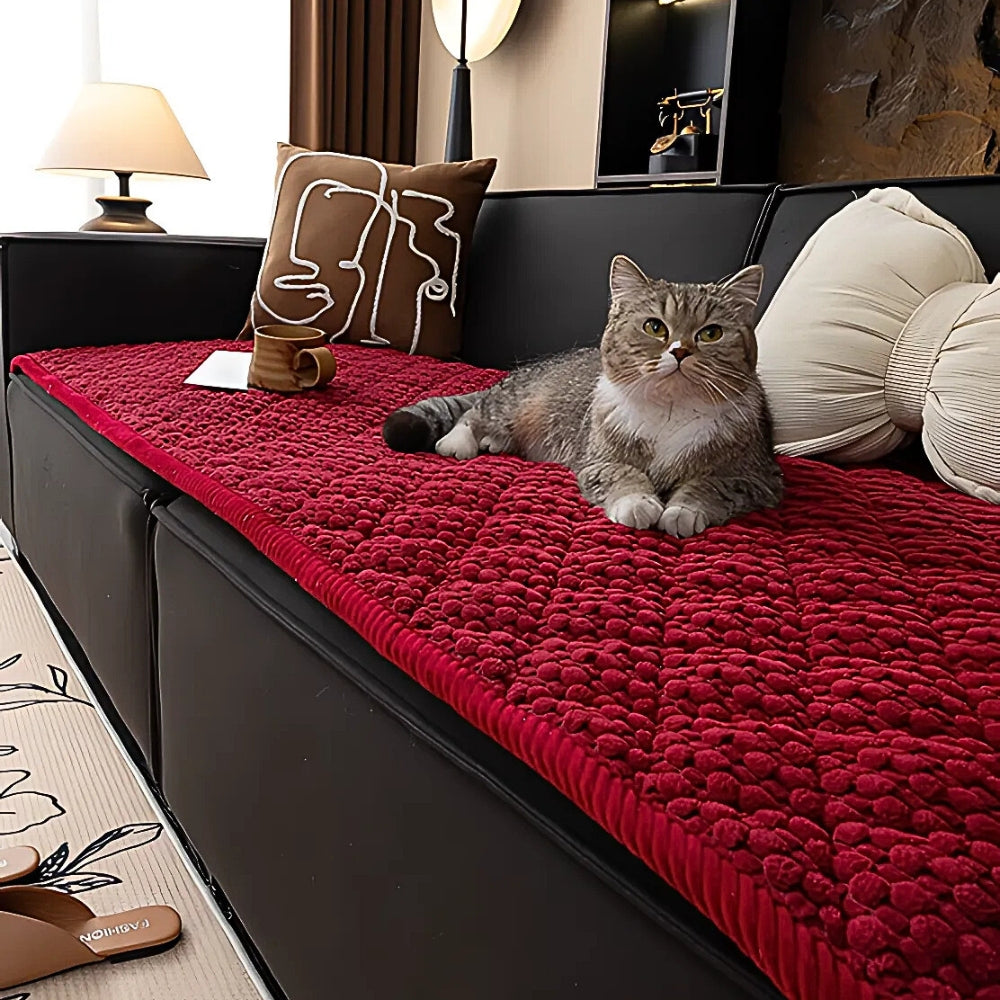 Quilted Furniture Protector for Couch with Non-Slip Backing | Machine Washable Pet-Friendly Slipcover for Sofa, Loveseat & Chair