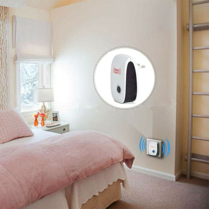 Electronic Rodent Repeller Ultrasonic Pest Control Plugin for Mice Rats Insects Safe Chemical-Free Indoor Coverage