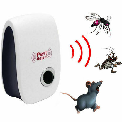 Electronic Rodent Repeller Ultrasonic Pest Control Plugin for Mice Rats Insects Safe Chemical-Free Indoor Coverage
