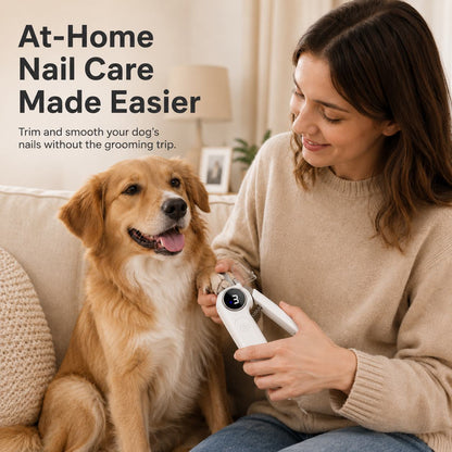 Ortekor 2-in-1 Pet Electric Nail Clipper & Grinder with LED Light