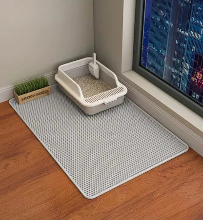 Pet Haven | Cat Litter Mat with Dual-Layer Design & Water Resistance | Machine Washable for Easy Cleanup