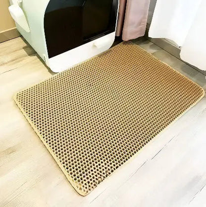 Pet Haven | Cat Litter Mat with Dual-Layer Design & Water Resistance | Machine Washable for Easy Cleanup
