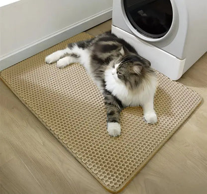 Pet Haven | Cat Litter Mat with Dual-Layer Design & Waterproof Surface | Non-Slip for Effortless Cleanup