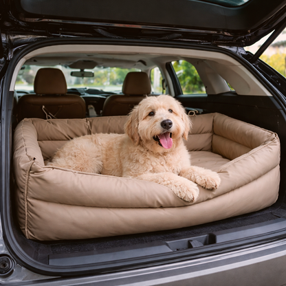 Pet Haven | Dog Car Seat Booster Bed with Waterproof Design | Elevated Comfort for Safe Travel