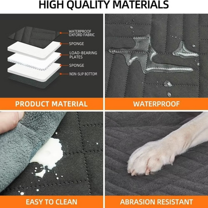 Pet Travel Solutions | Waterproof Car Seat Cover with Backseat Extender | Durable Protection for Comfortable Rides