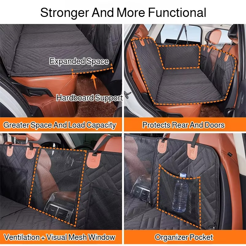 Pet Travel Solutions | Waterproof Car Seat Cover with Backseat Extender | Durable Protection for Comfortable Rides