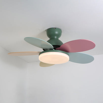 Indoor Ceiling Fan with LED Light 35 in Wood Blade Curved Design 6-Speed Remote Control DC Motor for Living Room Bedroom Dining Room Grey Gr