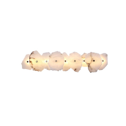 Modern LED Fixture Alabaster & Metal 5.5 Inch White for Hallways Bedrooms Living Rooms Hardwired Multi-Head Options Indoor Ambient Lighting