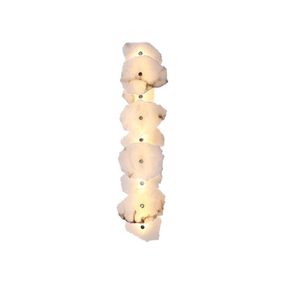 Modern LED Fixture Alabaster & Metal 5.5 Inch White for Hallways Bedrooms Living Rooms Hardwired Multi-Head Options Indoor Ambient Lighting