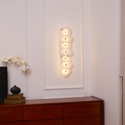 Modern LED Fixture Alabaster & Metal 5.5 Inch White for Hallways Bedrooms Living Rooms Hardwired Multi-Head Options Indoor Ambient Lighting