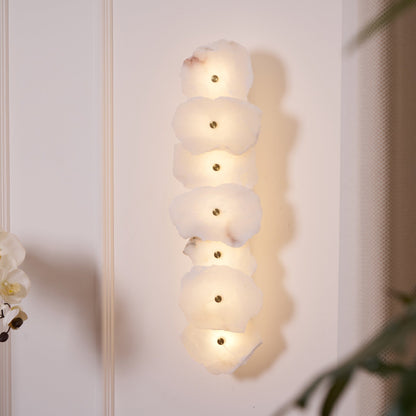 Modern LED Fixture Alabaster & Metal 5.5 Inch White for Hallways Bedrooms Living Rooms Hardwired Multi-Head Options Indoor Ambient Lighting