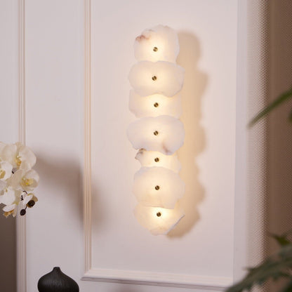 Modern LED Fixture Alabaster & Metal 5.5 Inch White for Hallways Bedrooms Living Rooms Hardwired Multi-Head Options Indoor Ambient Lighting