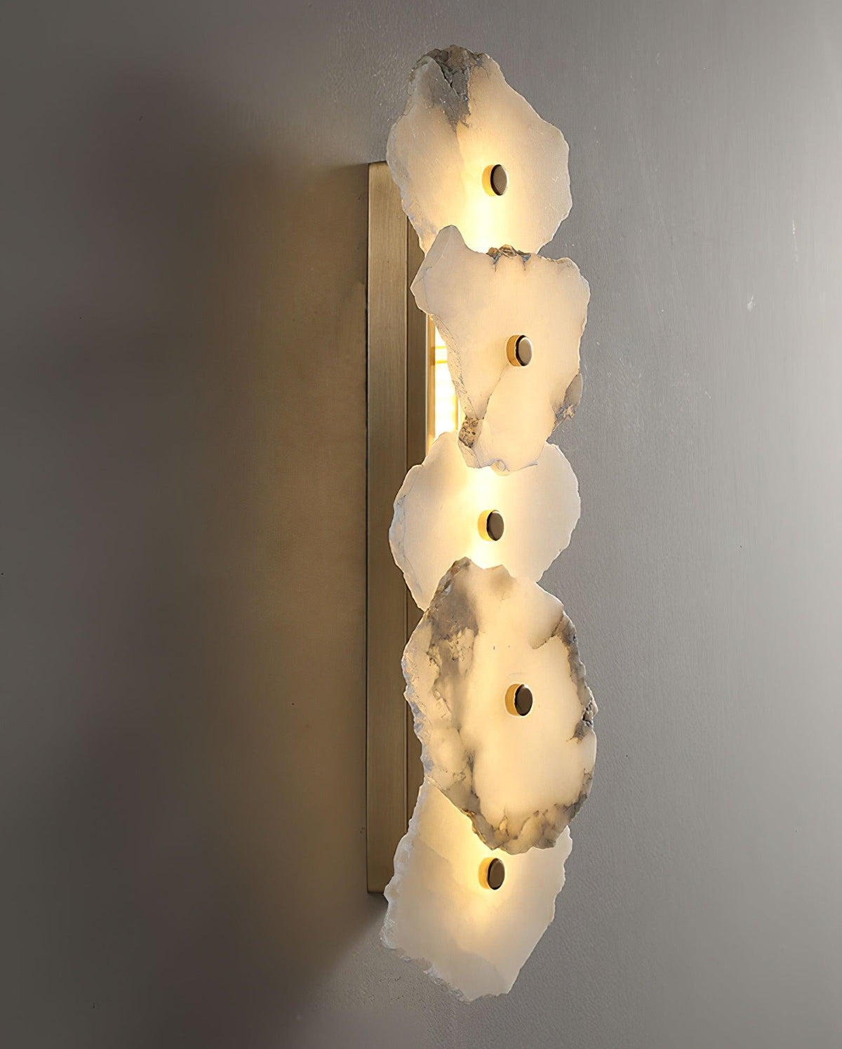 Modern LED Fixture Alabaster & Metal 5.5 Inch White for Hallways Bedrooms Living Rooms Hardwired Multi-Head Options Indoor Ambient Lighting
