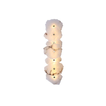 Modern LED Fixture Alabaster & Metal 5.5 Inch White for Hallways Bedrooms Living Rooms Hardwired Multi-Head Options Indoor Ambient Lighting