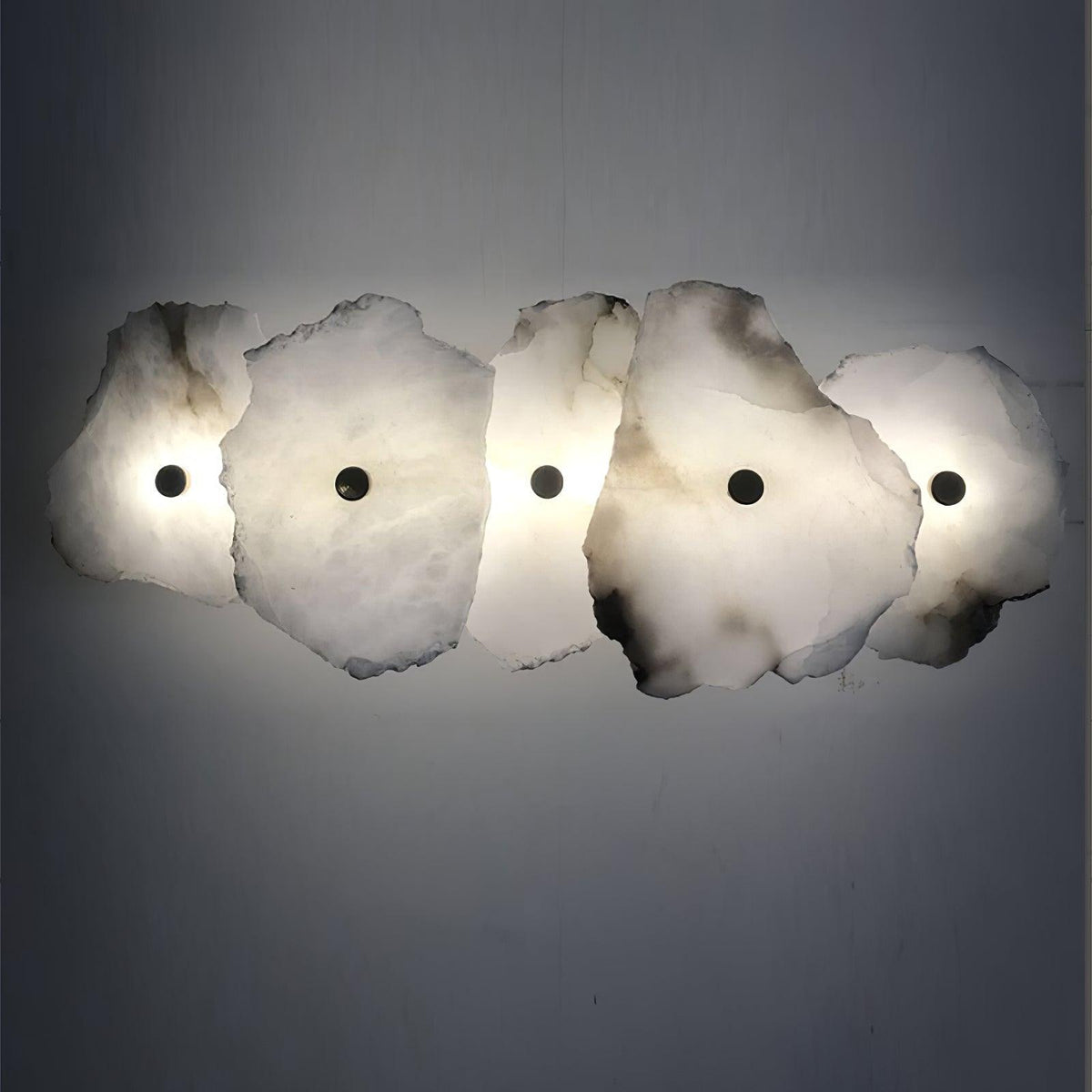Modern LED Fixture Alabaster & Metal 5.5 Inch White for Hallways Bedrooms Living Rooms Hardwired Multi-Head Options Indoor Ambient Lighting