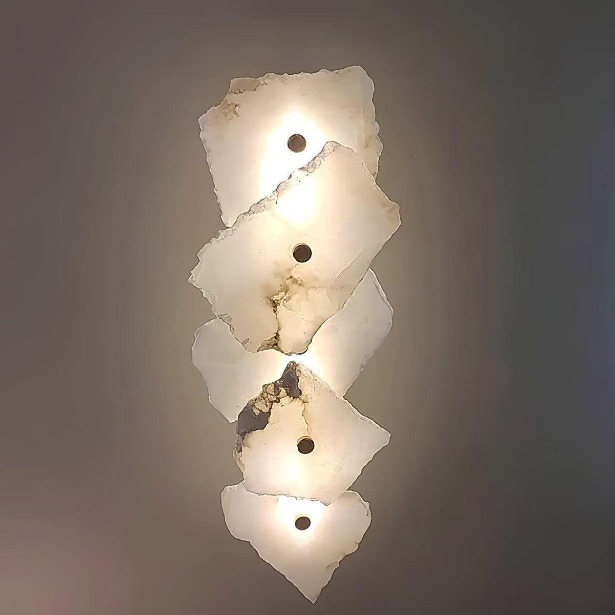 Modern LED Fixture Alabaster & Metal 5.5 Inch White for Hallways Bedrooms Living Rooms Hardwired Multi-Head Options Indoor Ambient Lighting