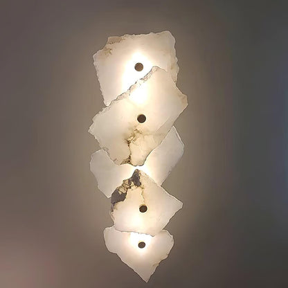 Modern LED Fixture Alabaster & Metal 5.5 Inch White for Hallways Bedrooms Living Rooms Hardwired Multi-Head Options Indoor Ambient Lighting