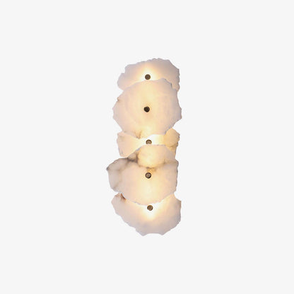 Modern LED Fixture Alabaster & Metal 5.5 Inch White for Hallways Bedrooms Living Rooms Hardwired Multi-Head Options Indoor Ambient Lighting
