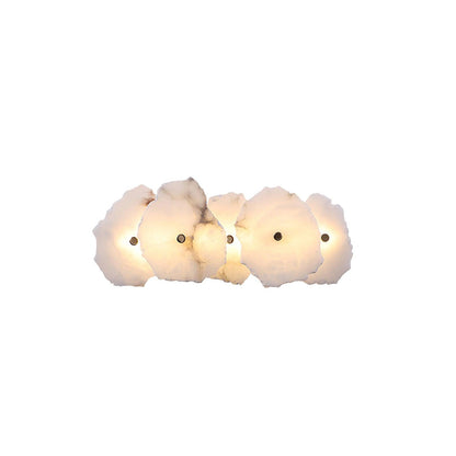 Modern LED Fixture Alabaster & Metal 5.5 Inch White for Hallways Bedrooms Living Rooms Hardwired Multi-Head Options Indoor Ambient Lighting