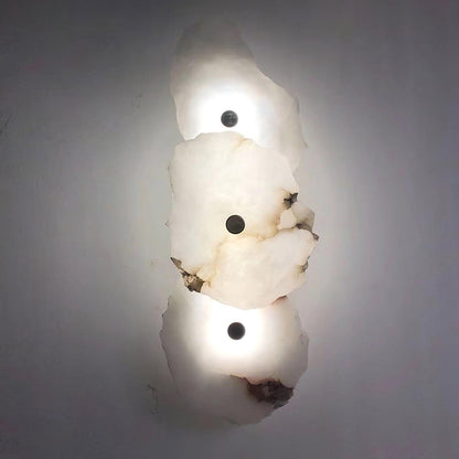 Modern LED Fixture Alabaster & Metal 5.5 Inch White for Hallways Bedrooms Living Rooms Hardwired Multi-Head Options Indoor Ambient Lighting